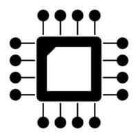 un vector de diseño perfecto de microchip