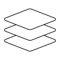 Modifiable Vector icon of layers