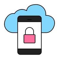 Perfect design icon of cloud phone vector