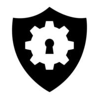 An editable design icon of security shield vector