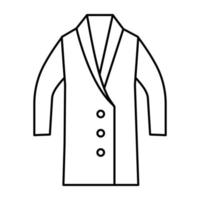 Long coat icon, editable vector