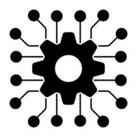 Premium download icon of network setting vector