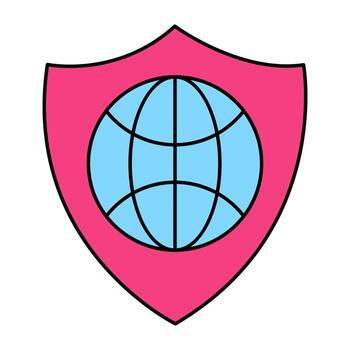 Modern design icon of global security vector