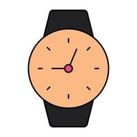 Editable design icon of wrist watch vector