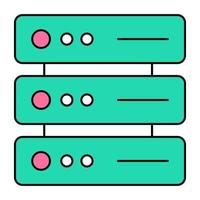 An icon design of data server rack vector