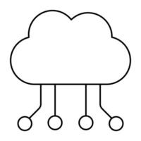 Perfect design icon of cloud server vector