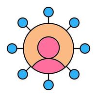 Editable design icon of user connection vector