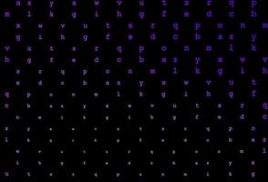 Dark purple vector pattern with ABC symbols.