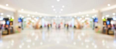 Abstract blur modern shopping mall interior background photo