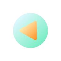 Replay button pixel perfect flat gradient color ui icon. Video and audio content. Player control. Simple filled pictogram. GUI, UX design for mobile application. Vector isolated RGB illustration