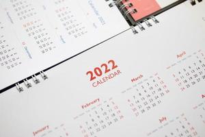 2022 calendario página fondo planificación empresarial cita reunión concepto foto