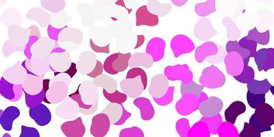 Light purple, pink vector texture with memphis shapes.