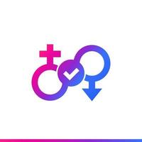 sex icon with gender symbols vector