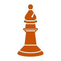 Bishop chess piece flat vector color icon for apps or websites