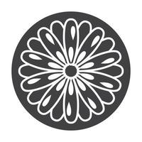 Flat vector icon sliced of pomelo or grapefruit for apps and websites