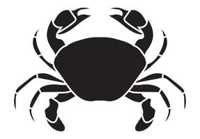 crab sea flat icon for apps or website vector