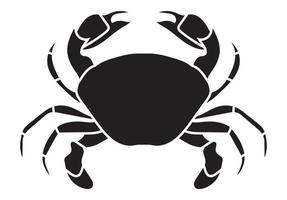 crab sea flat icon for apps or website vector