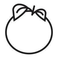 Pomelo or grapefruit line art icon for food apps and websites vector