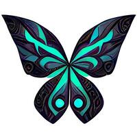 mariposa dibujada a mano elegantes elementos de diseño decorativo tribales para tatuajes o impresiones carteles arte de la pared calcomanías de vinilo, vector