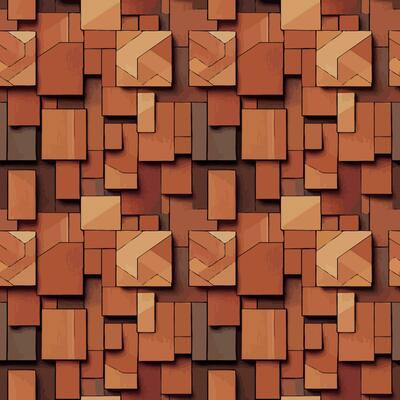 Vector graphic of random abstract square wood block seamless tile perfect for background