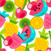 patrones de frutas de verano vector