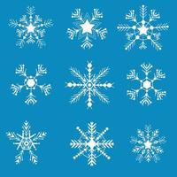 Set of snowflakes christmas design vector