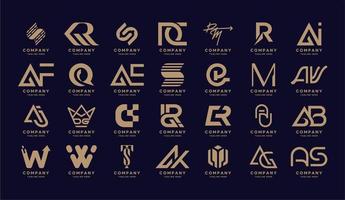 Abstract logos collection. Geometrical abstract logos vector