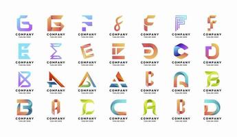 Abstract colorful logos mega collection. Geometrical abstract logos vector