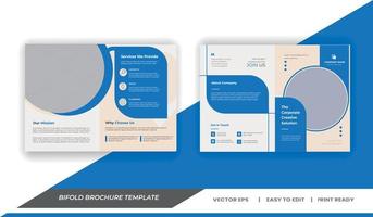 Bifold Brochure Template - Professional business brochure, bi fold template,cover page, half fold brochures - corporate brochure - 06 vector