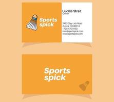 Badminton sport logo template vector. Sport club logo design, Business card design, Badminton template logo. vector