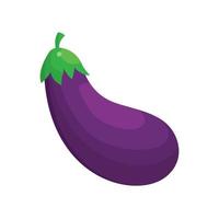 Eggplant icon. Flat illustration of eggplant vector icon isolated on white background