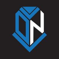 DN letter logo design on black background. DN creative initials letter logo concept. DN letter design. vector