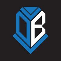 DB letter logo design on black background. DB creative initials letter logo concept. DB letter design. vector
