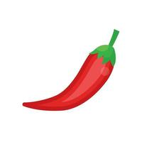 Red pepper chilli vector flat material design isolated on white