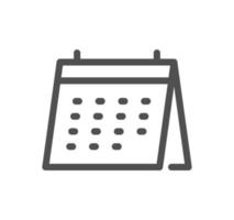 Calendar icon outline and linear vector. vector