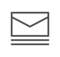 Envelope icon outline and linear vector. vector