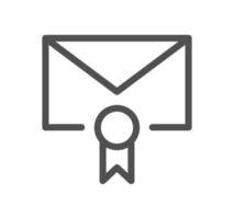 Envelope icon outline and linear vector. vector