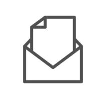 Envelope icon outline and linear vector. vector