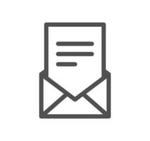 Envelope icon outline and linear vector. vector