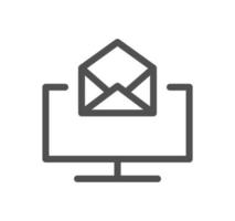 Envelope icon outline and linear vector. vector