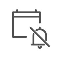 Calendar icon outline and linear vector. vector