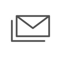 Envelope icon outline and linear vector. vector