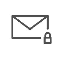 Envelope icon outline and linear vector. vector