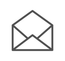 Envelope icon outline and linear vector. vector