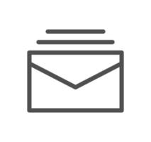 Envelope icon outline and linear vector. vector