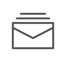 Envelope icon outline and linear vector. vector