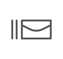 Envelope icon outline and linear vector. vector