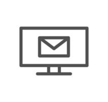 Envelope icon outline and linear vector. vector