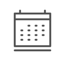 Calendar icon outline and linear vector. vector