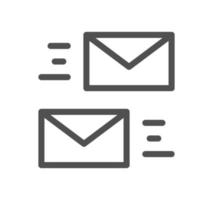 Envelope icon outline and linear vector. vector